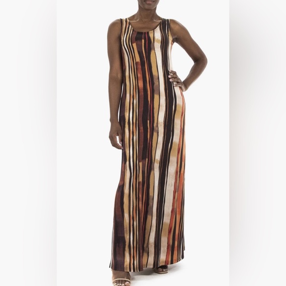 Nina Leonard Dresses & Skirts - NWT Nina Leonard Bar-Back Multicolored Maxi Dress